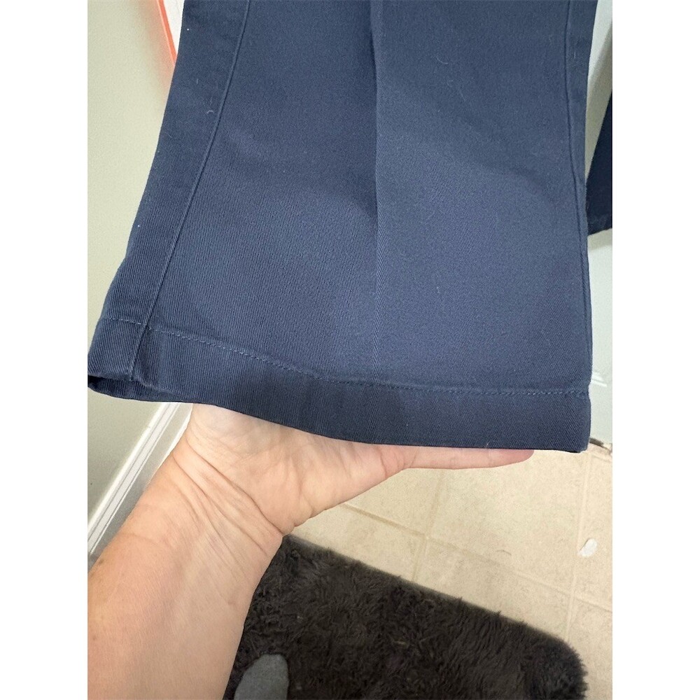 L.L.Bean Favorite Fit Womens Size 16 Navy Blue Straight Leg Flat Front 30 - Picture 5 of 10